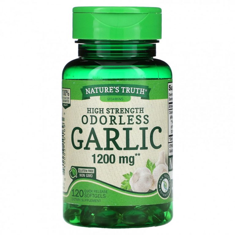 Nature’s Truth, Odorless Garlic, High Strength , 1,200 mg, 120 Quick Release Softgels