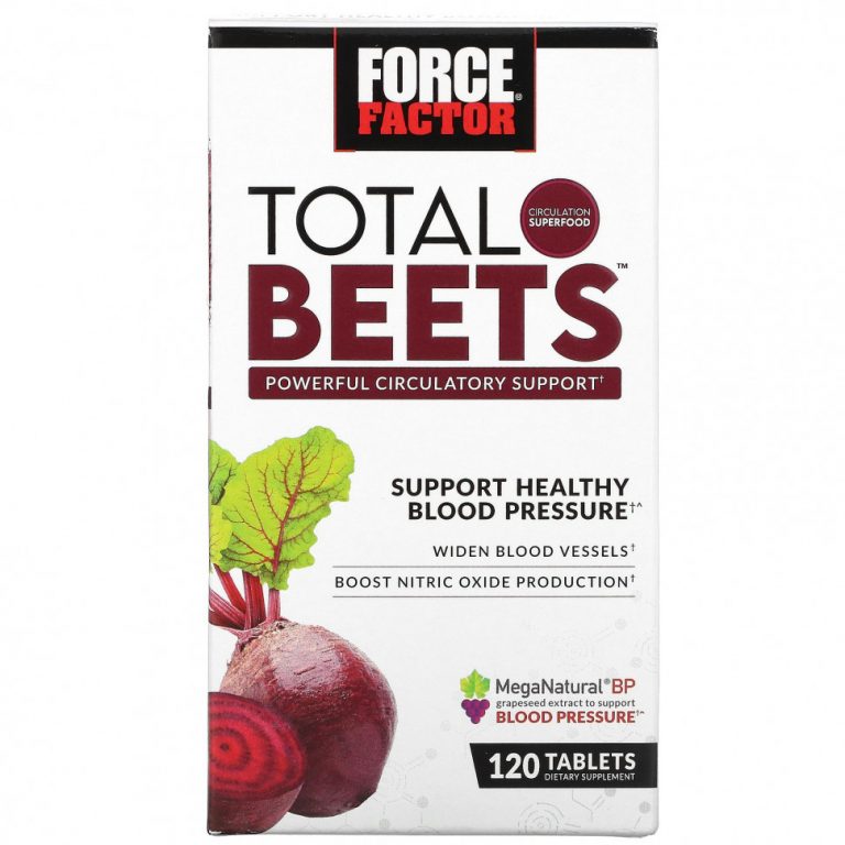 Force Factor, Total Beets, эффективная поддержка кровообращения, 120 таблеток