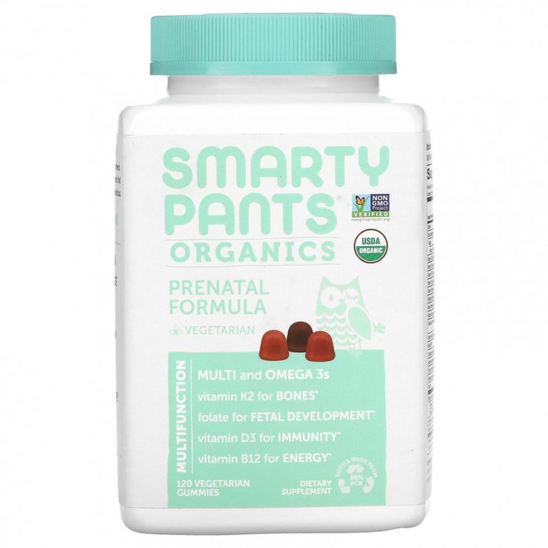 SmartyPants, Organics, пренатальный комплекс, 120 вегетарианских жевательных таблеток