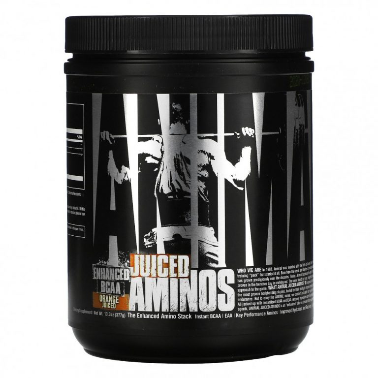 Universal Nutrition, Animal Juiced Aminos, аминокислоты с разветвленной цепью с разветвленной цепью, с апельсиновым соком, 377 г (13,3 унции)