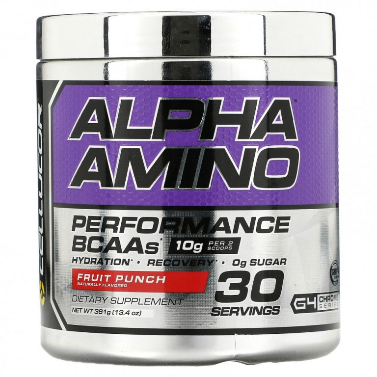 Cellucor, Alpha Amino, аминокислоты с разветвлённой цепью для производительности, фруктовый пунш, 13,4 унц. (381 г)