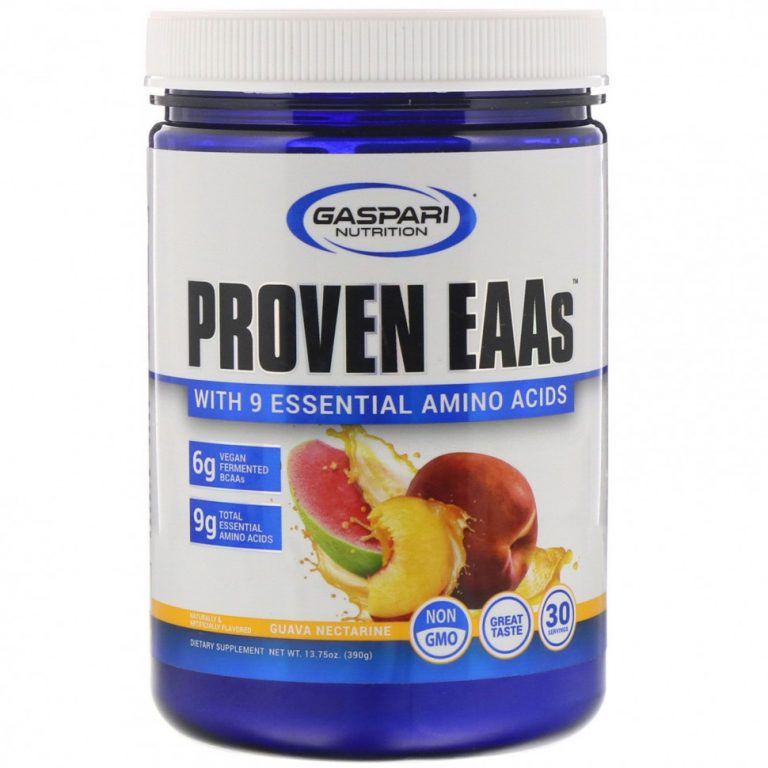 Gaspari Nutrition, Proven EAAs, с 9 незаменимыми аминокислотами, со вкусом гуавы и нектарина, 390 г (13,75 унций)