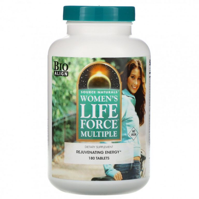 Source Naturals, Women’s Life Force Multiple, без железа, 180 таблеток