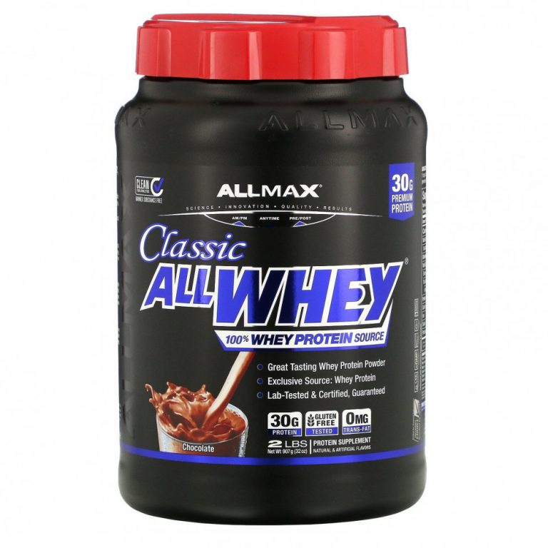 ALLMAX Nutrition, AllWhey Classic, 100 % сывороточный протеин, шоколад, 907 г (2 фунта)