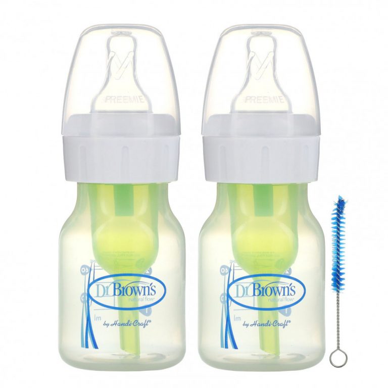 Dr. Brown’s, Natural Flow, Anti-Colic Bottle, P/0+Months, 2 Pack, 2 oz (60 ml)Each