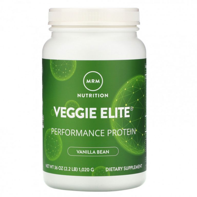 MRM, Veggie Elite, Performance Protein, вегетарианский протеин для повышения продуктивности, стручки ванили, 1020 г (2,2 фунта)