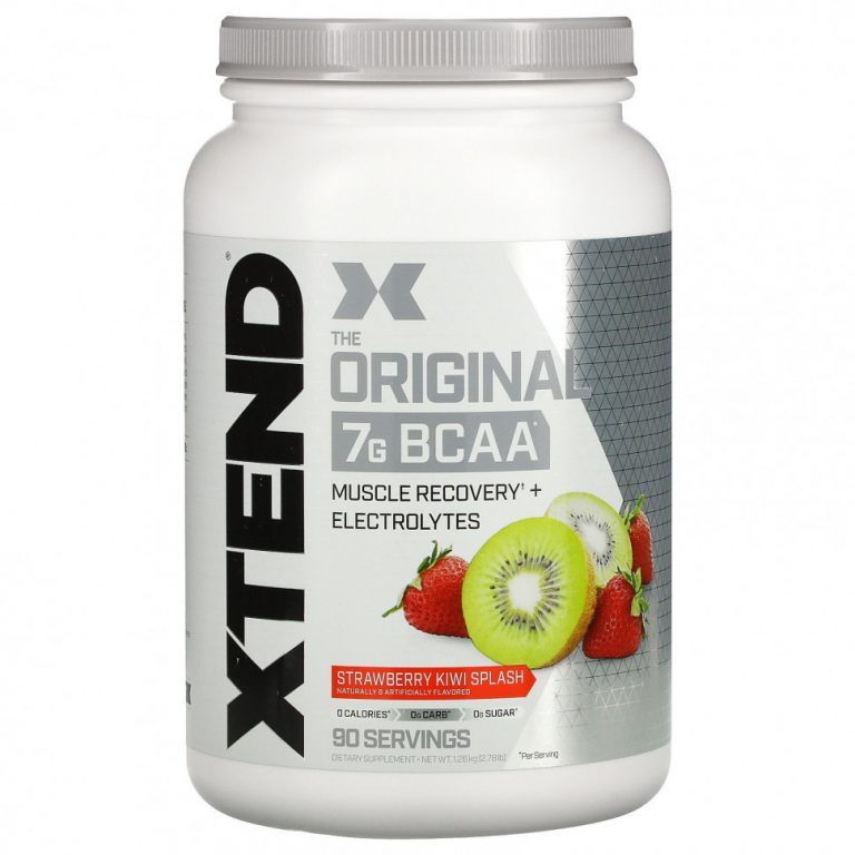 Xtend, The Original, 7 г аминокислот с разветвленной цепью (BCAA), со вкусом клубники и киви, 1,26 кг (2,78 фунта)