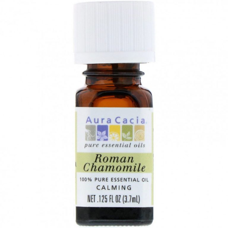 Aura Cacia, 100% Pure Essential Oil, Roman Chamomile, .125 fl oz (3.7 ml)