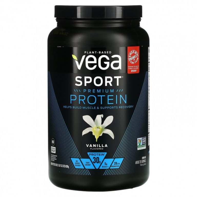 Vega, Sport, протеиновый порошок, со вкусом ванили, 828 г (29,2 унции)