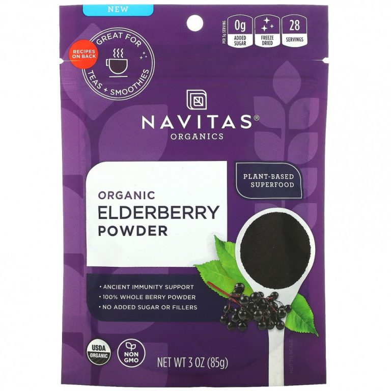 Navitas Organics, Органический порошок из бузины, 85 г (3 унции)