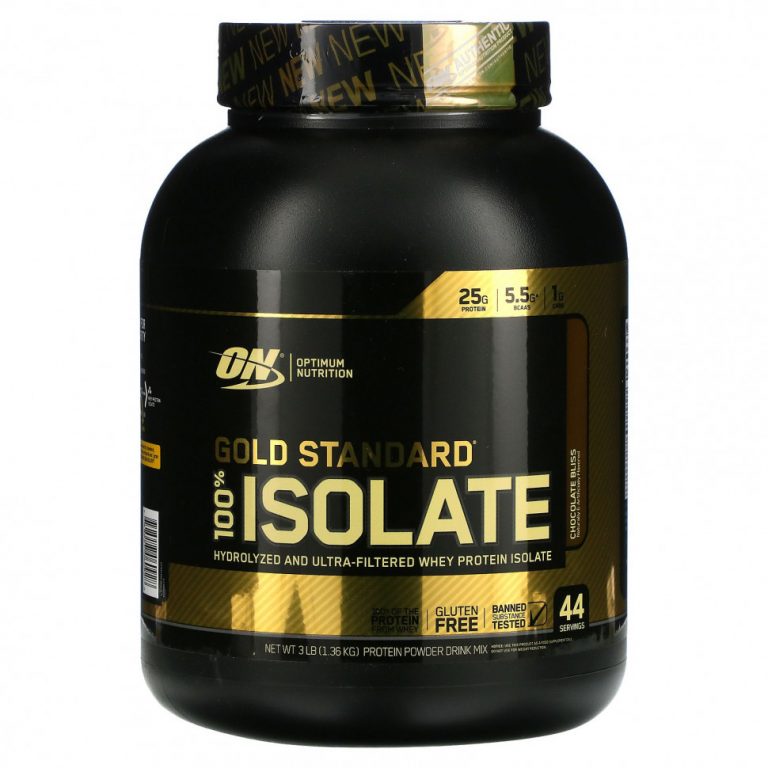 Optimum Nutrition, Gold Standard, 100% изолят, Chocolate Bliss, 1,36 кг (3 фунта)