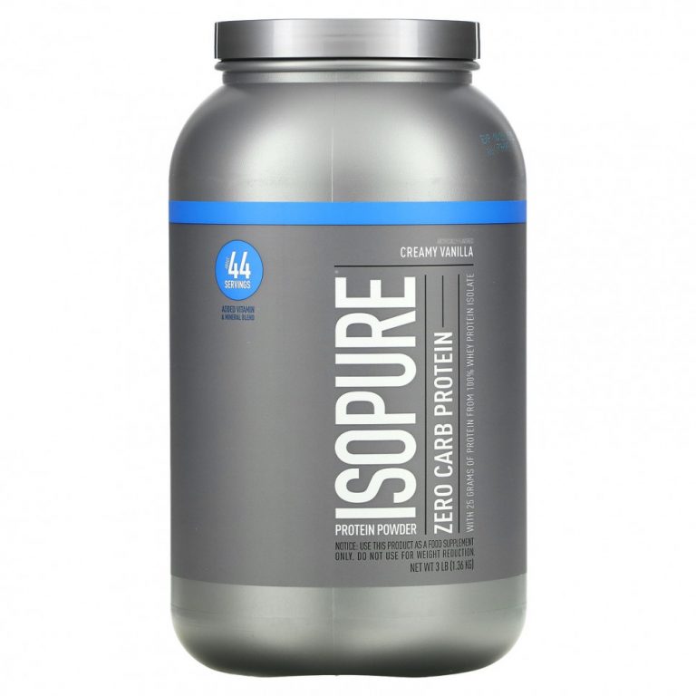 Isopure, Без углеводов, протеиновый порошок, ванильный крем, 1,36 кг (3 фунта)