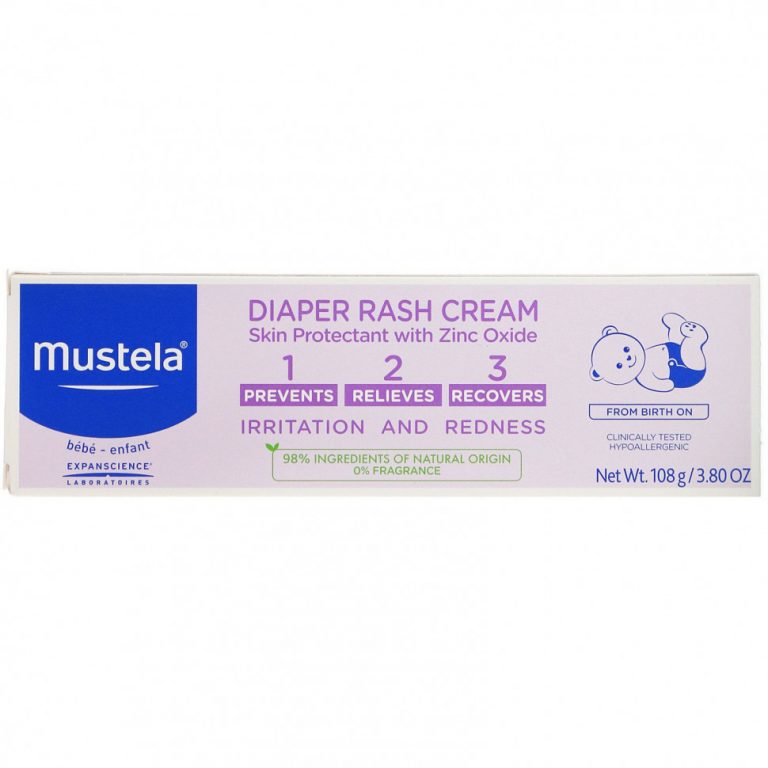 Mustela, детский крем от опрелостей «1-2-3», без отдушек, 108 г (3,80 унции)