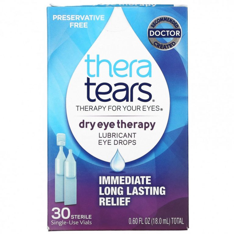 TheraTears, Dry Eye Therapy, глазные капли со смазкой, 30 стерильных одноразовых флаконов