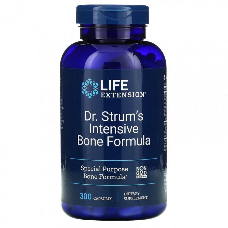 Life Extension, Доктор Strum’s Intensive Bone Formula, средство для здоровья костей, 300 капсул