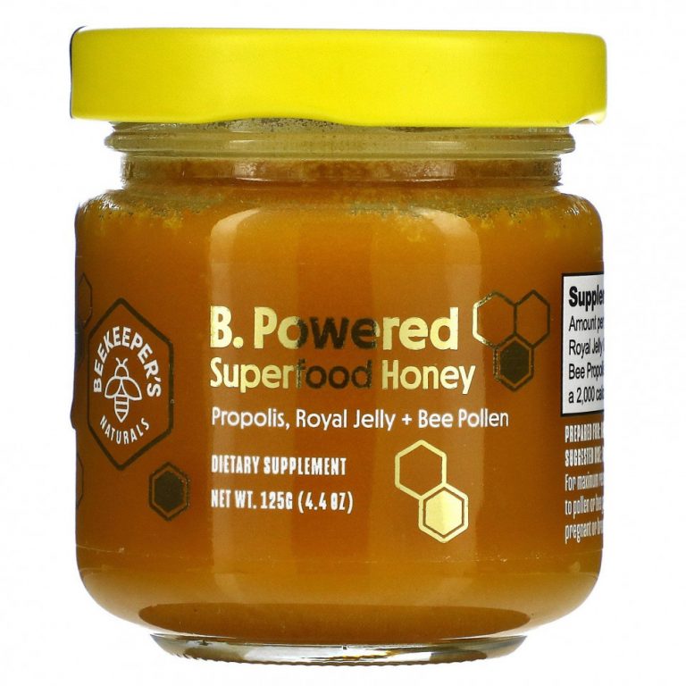 Beekeeper’s Naturals, B. Powered, мед из суперфудов, 125 г (4,4 унции)