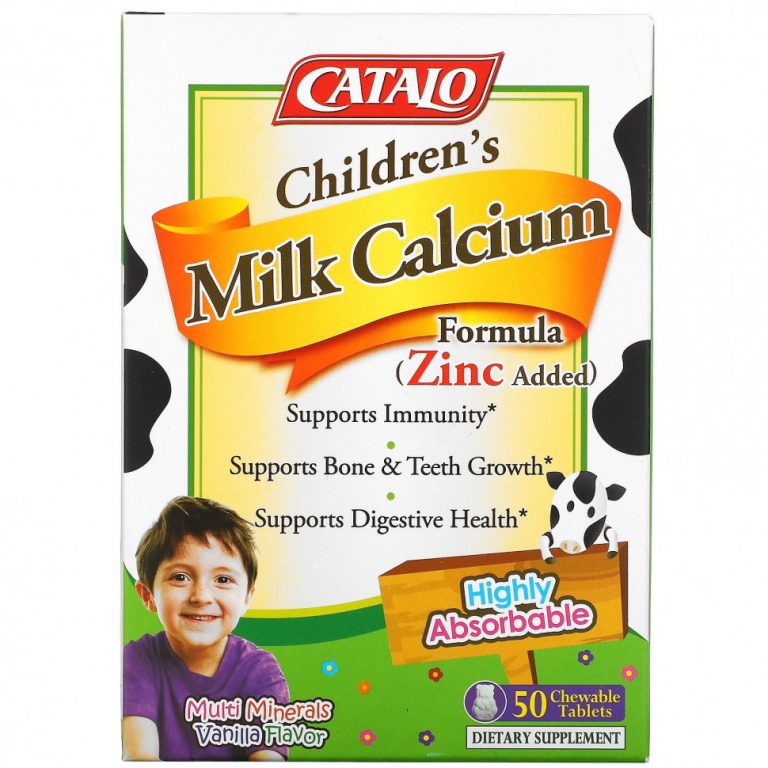 Catalo Naturals, Children’s Milk Calcium Formula, ваниль, 50 жевательных таблеток