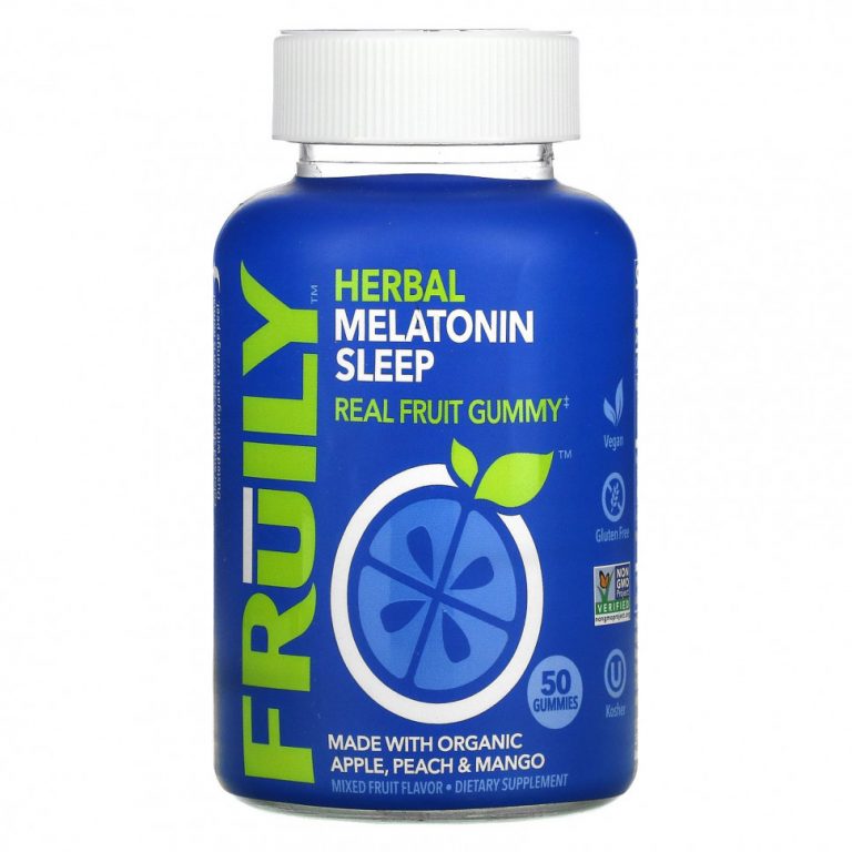 Fruily, Herbal Melatonin Sleep, Mixed Fruit , 50 Gummies