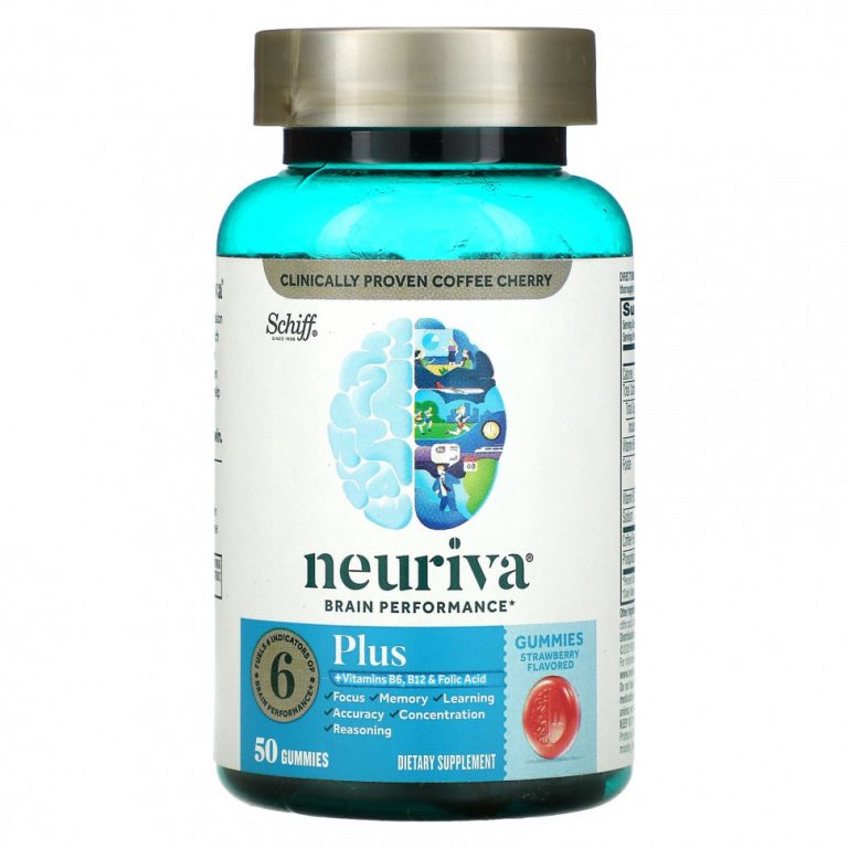 Schiff, Neuriva Brain Performance, Plus, Strawberry, 50 Gummies