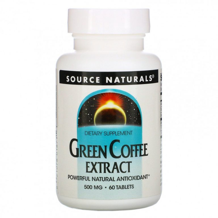 Source Naturals, Экстракт зеленого кофе, 500 мг, 60 таблеток