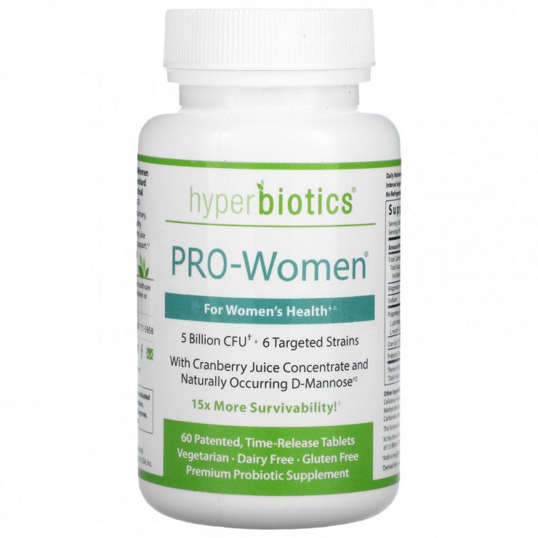 Hyperbiotics, PRO-Women, 5 млрд КОЕ, 60 таблеток постепенного высвобождения