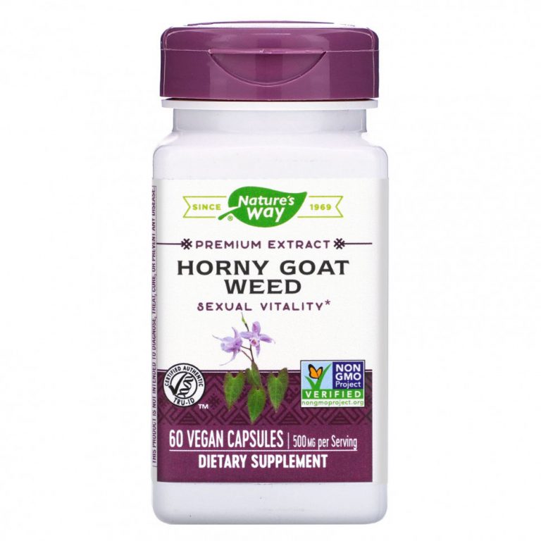 Nature’s Way, Horny Goat Weed, 500 мг, 60 веганских капсул