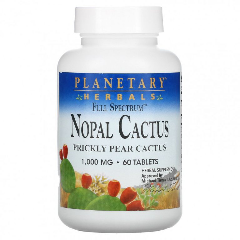 Planetary Herbals, Nopal Cactus, Full Spectrum, Prickly Pear Cactus, 1,000 mg, 60 Tablets