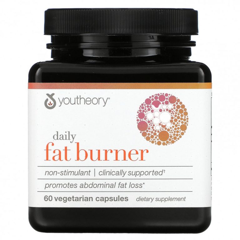 Youtheory, Daily Fat Burner, 60 вегетарианских капсул