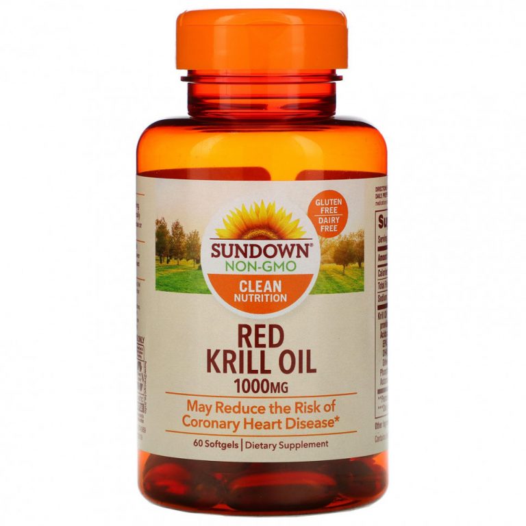 Sundown Naturals, Масло красного криля, 1000 мг, 60 мягких таблеток