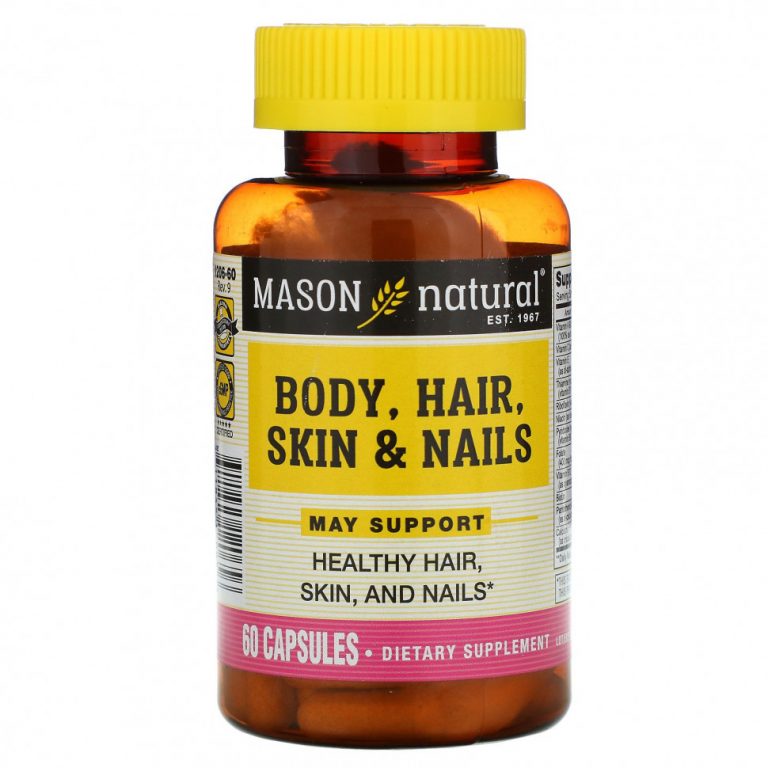 Mason Natural, Тело, волосы, кожа и ногти, 60 капсул