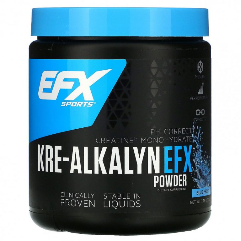 EFX Sports, Kre-Alkalyn EFX, порошок, со вкусом «Морозная свежесть», 220 г (7,76 унции)