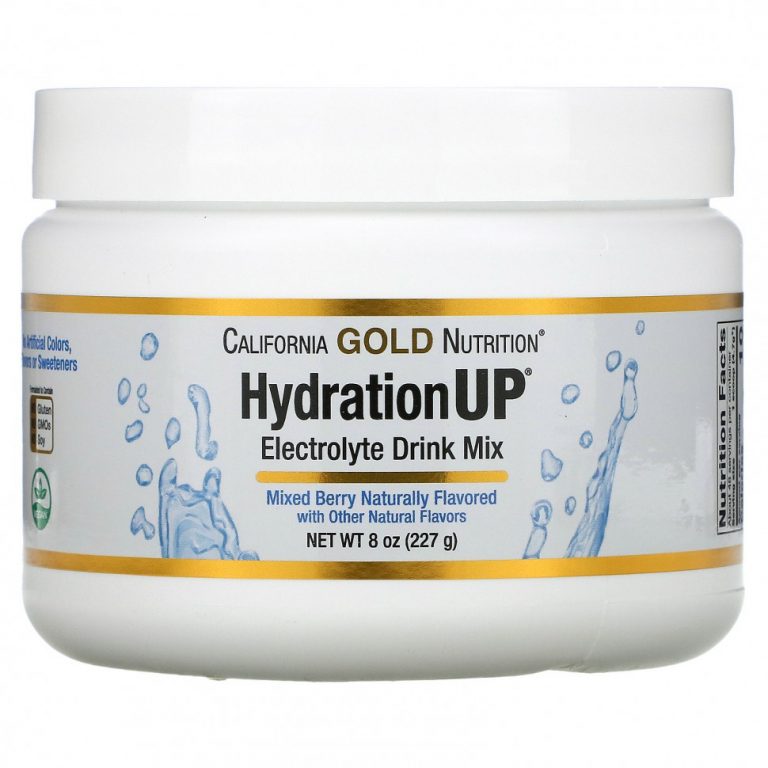 California Gold Nutrition, HydrationUP, порошок для приготовления электролитического напитка, смесь ягод, 227 г (8 унций)