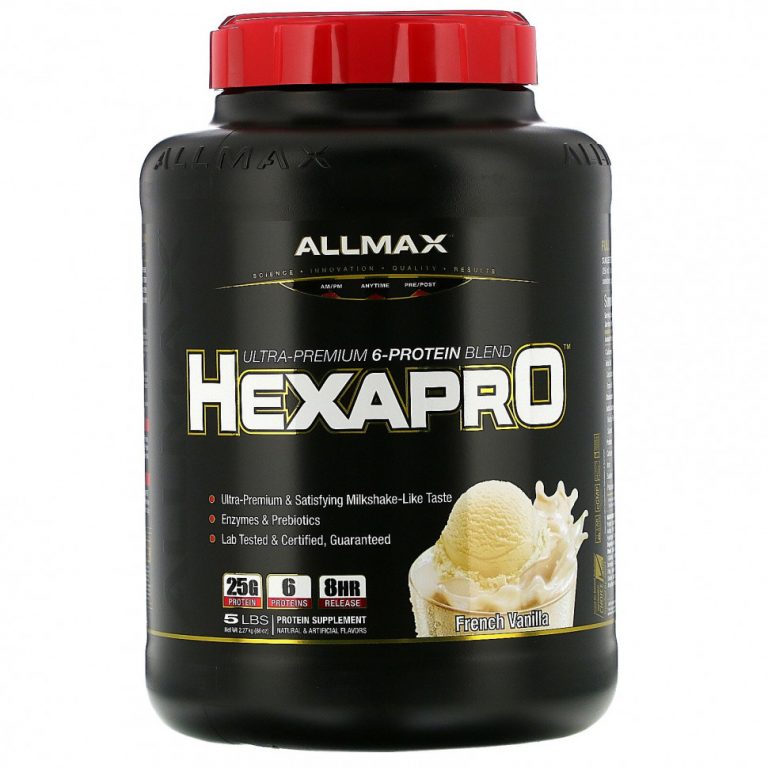 ALLMAX Nutrition, Hexapro, смесь из 6 протеинов ультрапремиального качества, французская ваниль, 2,27 кг (5 фунтов)