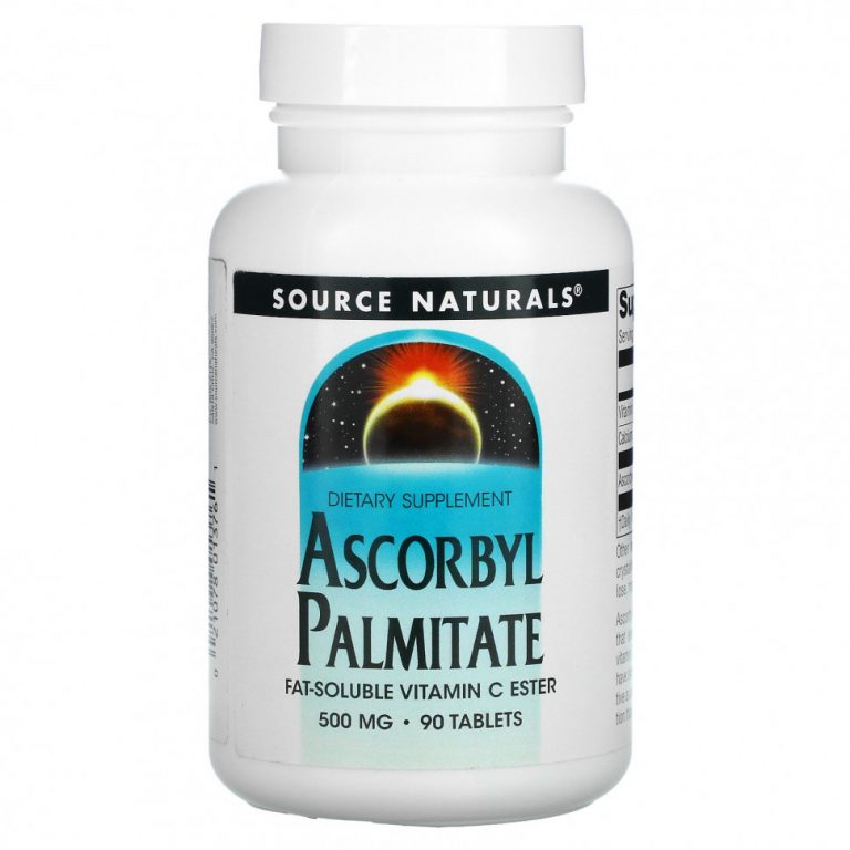 Source Naturals, Аскорбил пальмитат, 500 мг, 90 таблеток