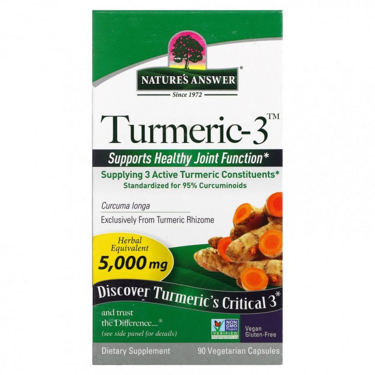 Nature’s Answer, Turmeric-3, 5,000 mg, 90 Vegetarian Capsules