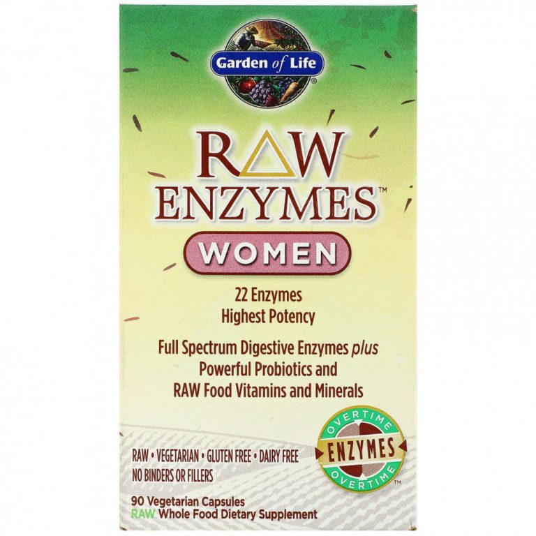 Garden of Life, Ферменты RAW Enzymes для женщин, 90 вегетарианских капсул