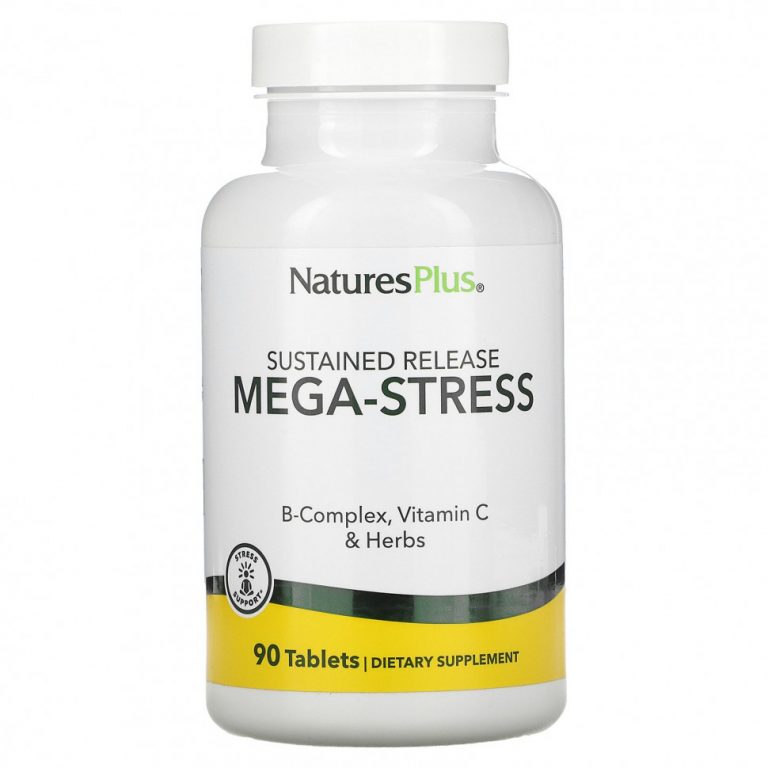 NaturesPlus, Mega-Stress, длительное высвобождение, 90 таблеток