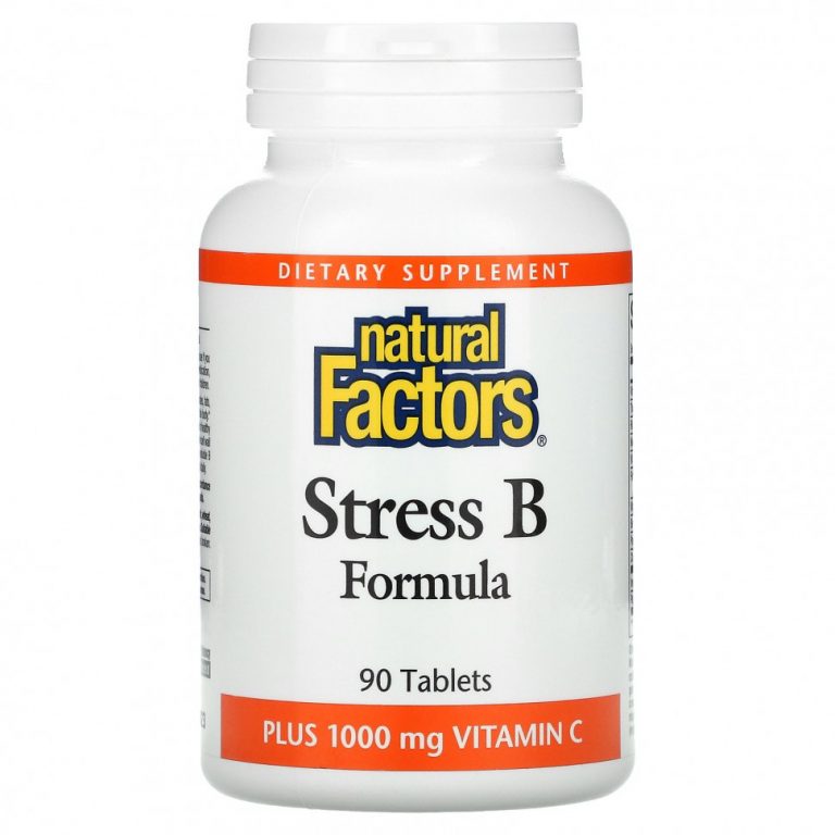 Natural Factors, Stress B Formula, плюс 1000 мг витамина C, 90 таблеток