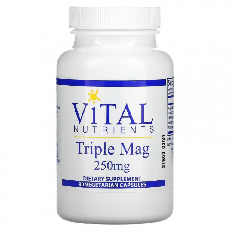 Vital Nutrients, Triple Mag, 250 мг, 90 вегетарианских капсул