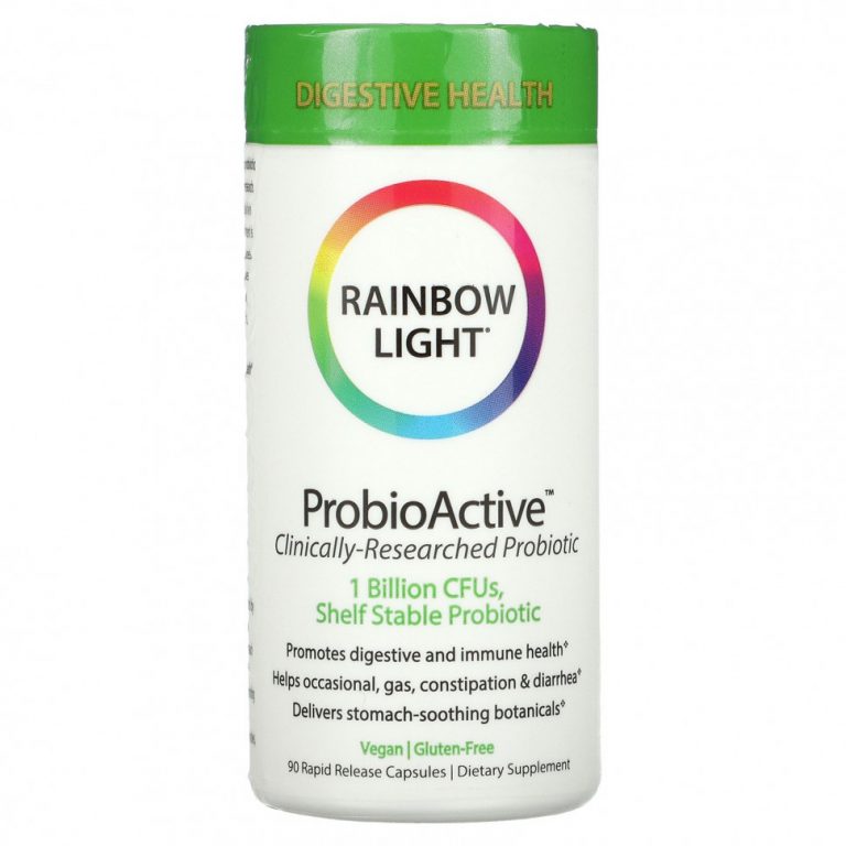 Rainbow Light, ProbioActive, формула на основе продуктов питания, 90 капсул быстрого высвобождения