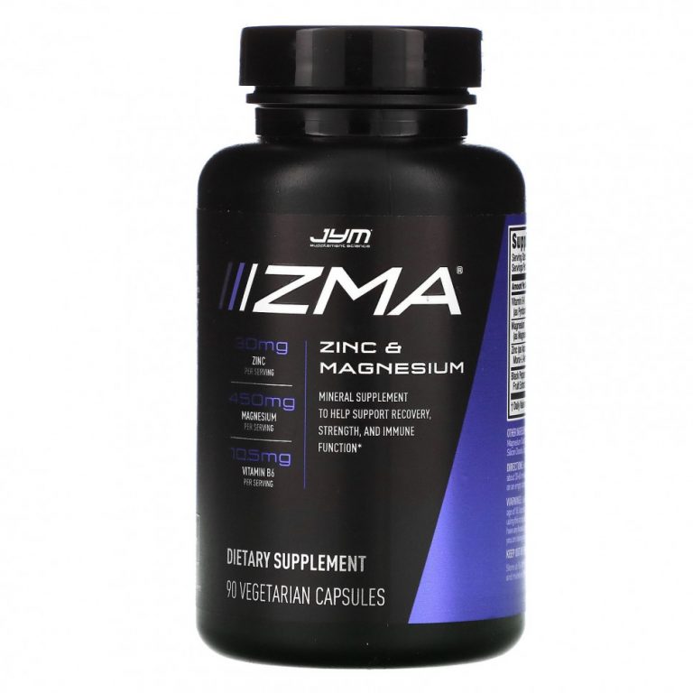 JYM Supplement Science, ZMA, цинк и магний, 90 вегетарианских капсул