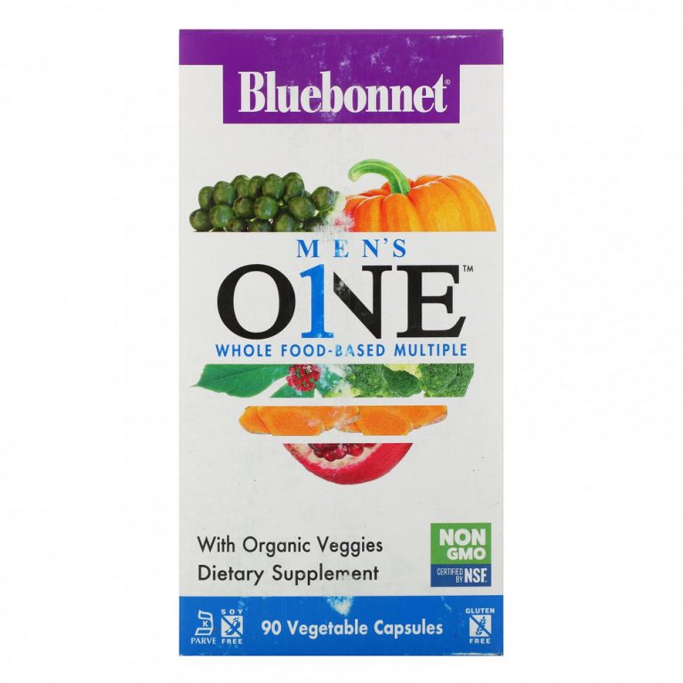 Bluebonnet Nutrition, Men’s ONE, комплекс на основе цельных продуктов, 90 растительных капсул